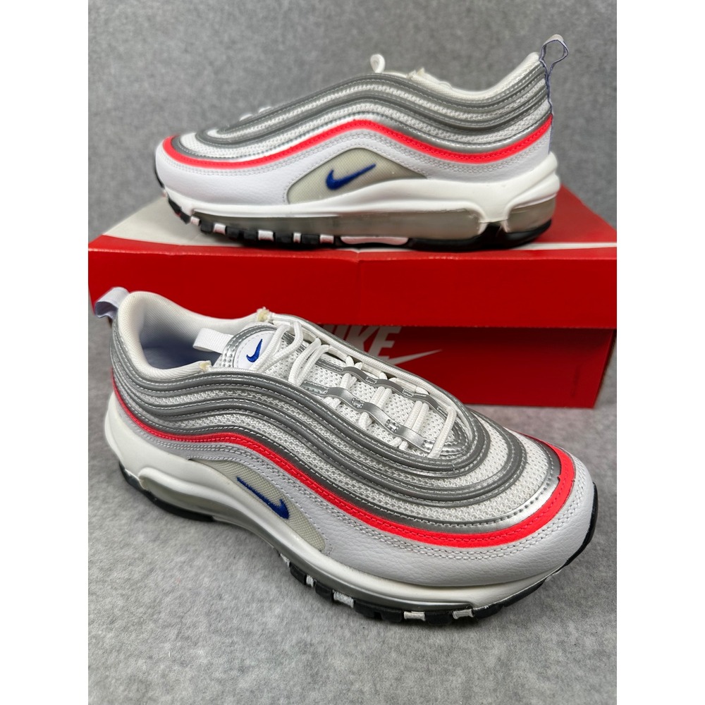 Nike Air Max 97 ESS Women's Sneakers White Racer Blue Crimson Size 7 CZ6087-101